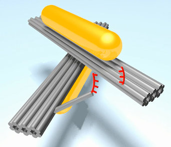 The spectroscope used for measurement, with attached plastic envelope