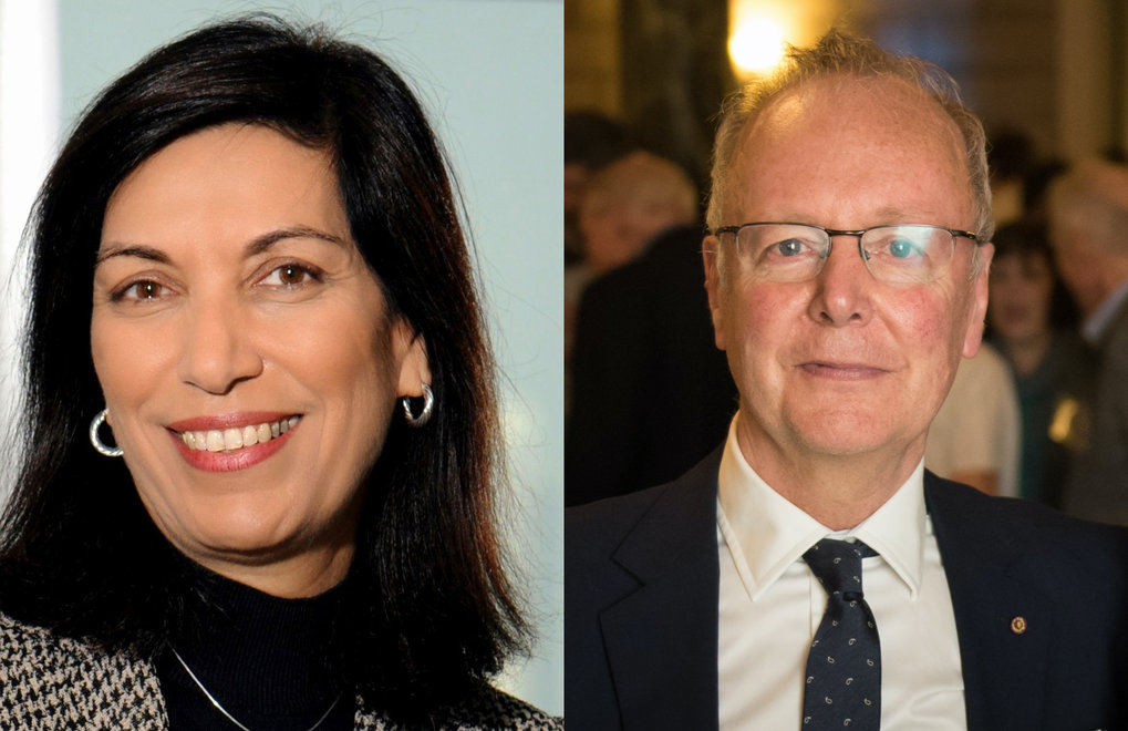 Huda Zoghbi (left) and Adrian Bird.