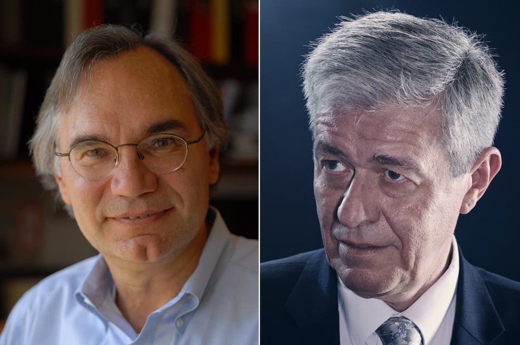 Richard Andersen (left) and Karl Friston, laureates of the International Prize for Translational Neuroscience 2024.