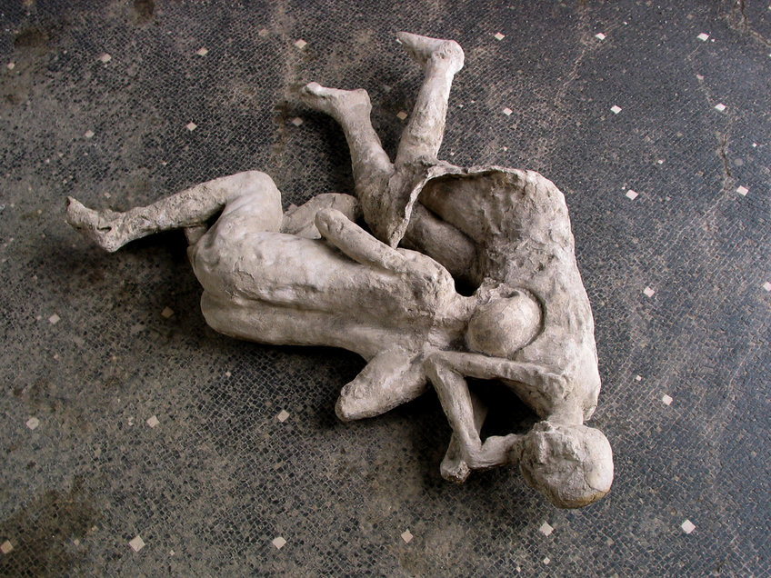 Casts no. 21 and 22 from the House of the Cryptoporticus, date of creation 1914.